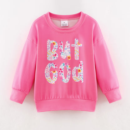 2026 Mommy And Me BUT GOD Floral Print Pink Sweatshirts