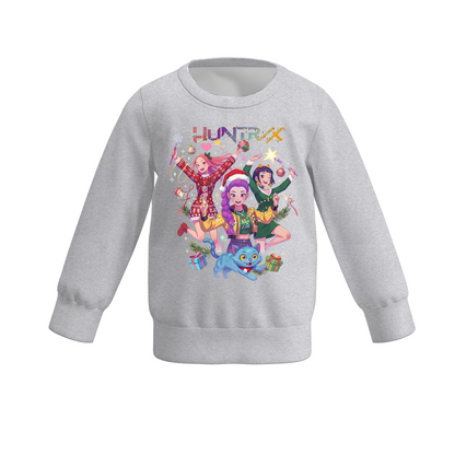 Girls Fall Kpop Demon Hunter Print Long Sleeves Sweatshirts