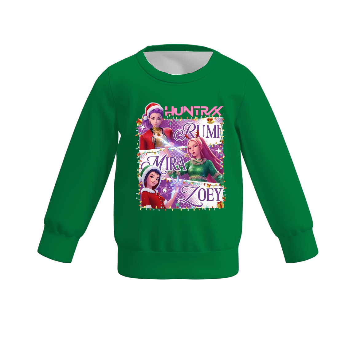 Girls Fall Kpop Demon Hunter Print Long Sleeves Sweatshirts