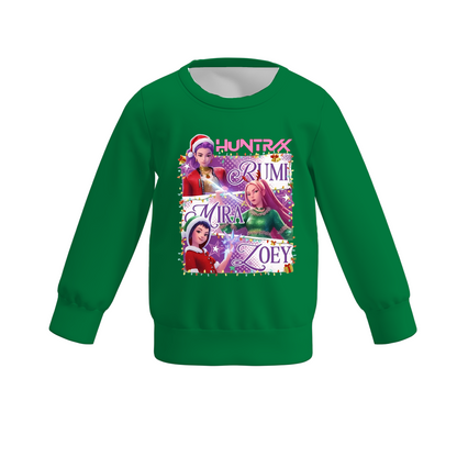 Girls Fall Kpop Demon Hunter Print Long Sleeves Sweatshirts