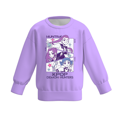 Girls Fall Kpop Demon Hunter Print Fashion Sweatshirts
