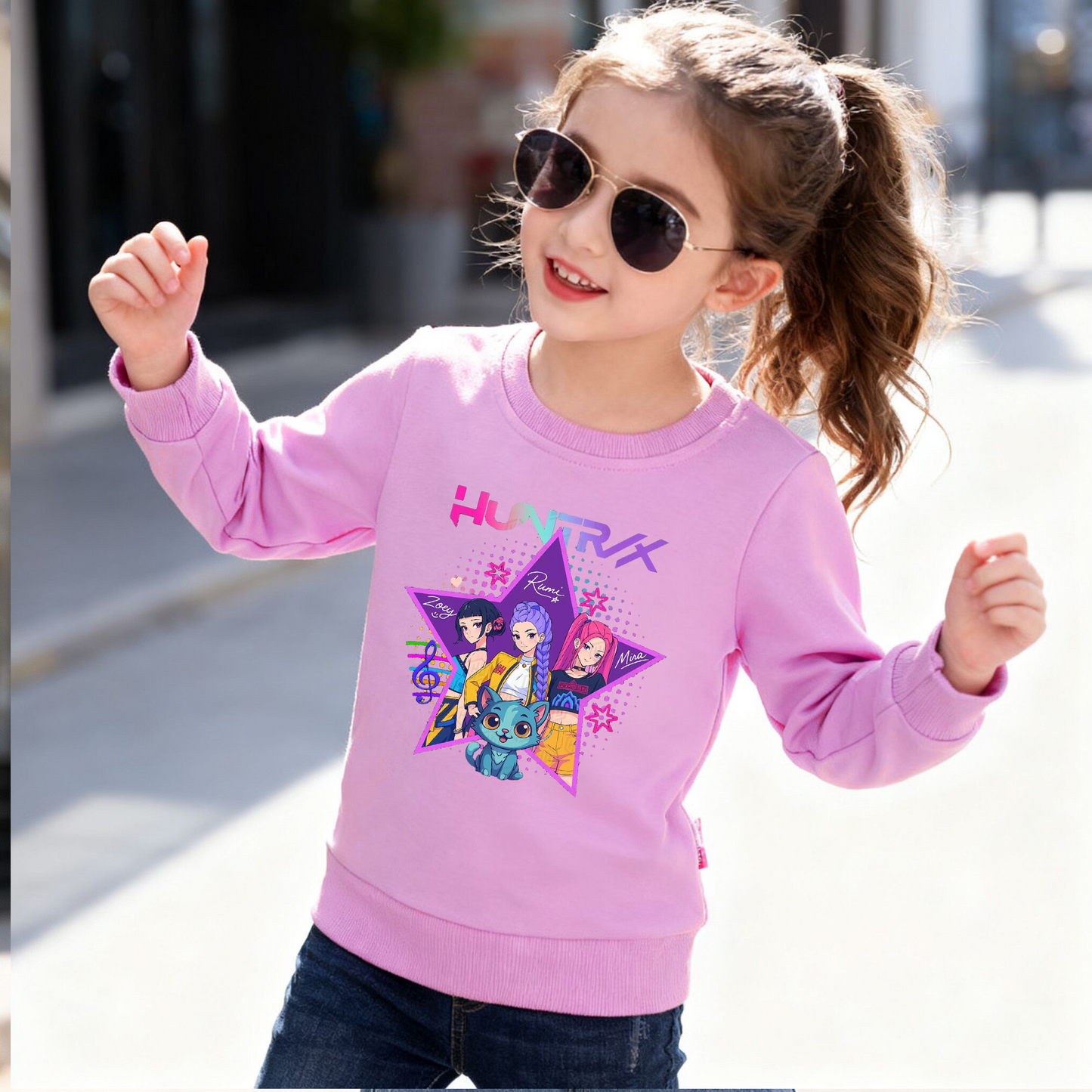 2026 Spring K-pop Demon Hunter Girls Cotton Sweatshirt Collection