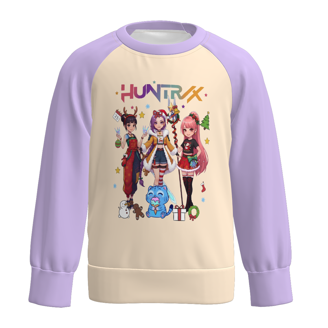 Girls Winter Kpop Demon Hunter Print Fashion Sweatshirts