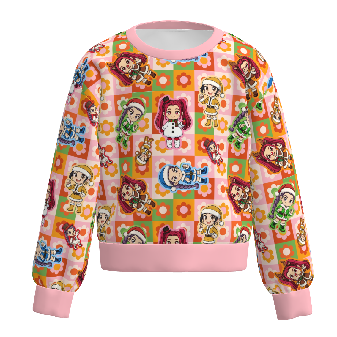 Girls Winter Kpop Demon Hunter Print Cartoon Fashion Sweatshirts
