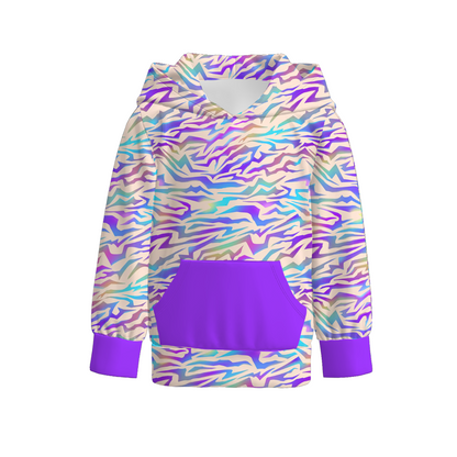 Kpop Demon Hunter Print Long Sleeves Pocket Hoodies For Kids