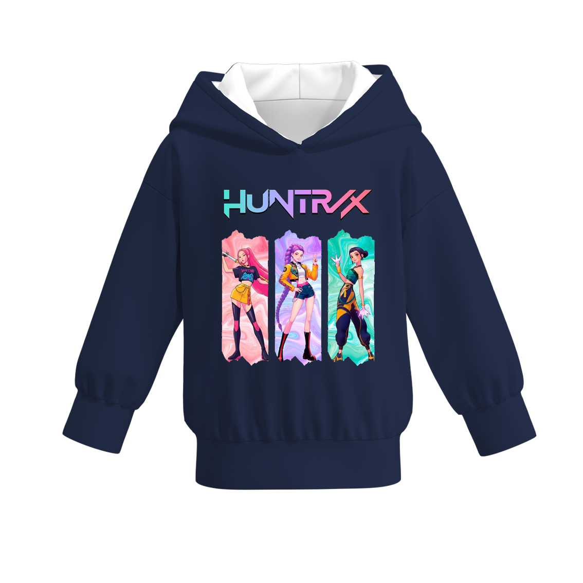 Kpop Demon Hunter Print Long Sleeves Fashion Hoodies For Kids