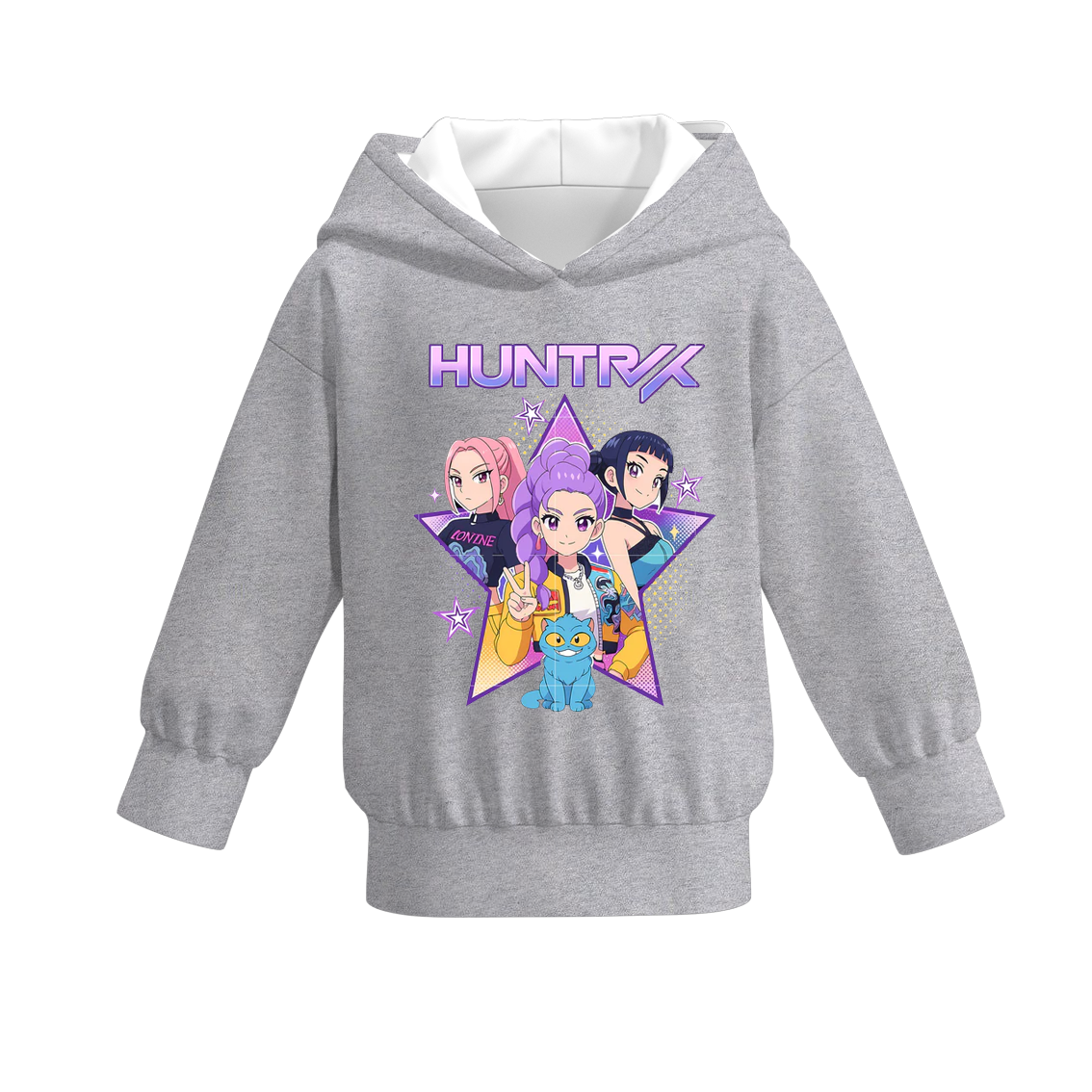 Kpop Demon Hunter Print Long Sleeves Cute Hoodies For Kids