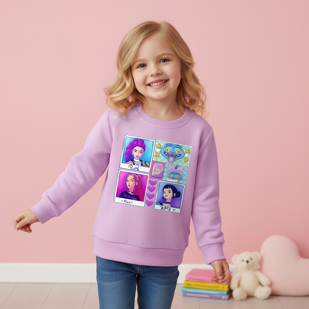 2026 Spring K-pop Demon Hunter Girls Cotton Fashion Sweatshirts Collection