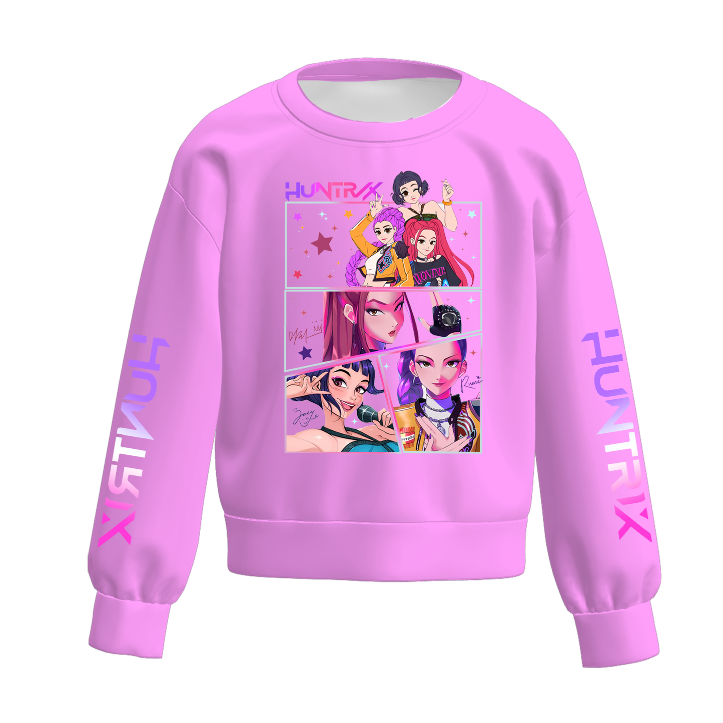 Girls Spring K-pop Demon Hunter Print Fashion Sweatshirt Collection