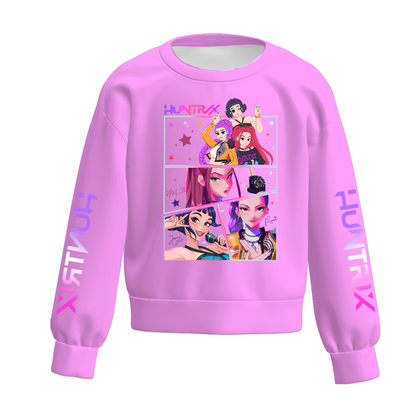 Girls Spring K-pop Demon Hunter Print Fashion Sweatshirt Collection