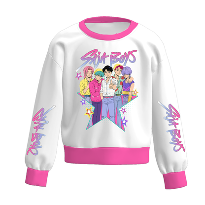Girls Spring K-pop Demon Hunter Print Sweatshirt Collection