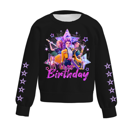 Girls Spring K-pop Demon Hunter Print Fashion Sweatshirt Collection