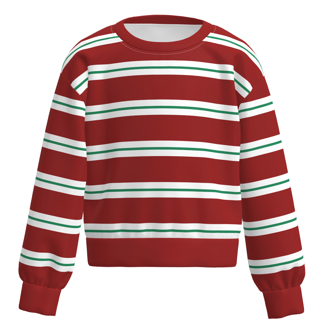 Girls Christmas Graphic Sweatshirt – Holiday Striped Long Sleeve Pullover Top, Merry Christmas Bow & Festive Print