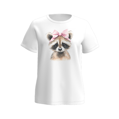 Mommy And Me Summer Matching Raccoon Print Tees