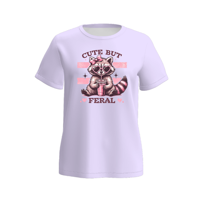 Mommy And Me Summer Matching Raccoon Print Tees