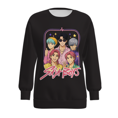Mommy and Me Fall Kpop Demon Hunters Print Pink Black Tops