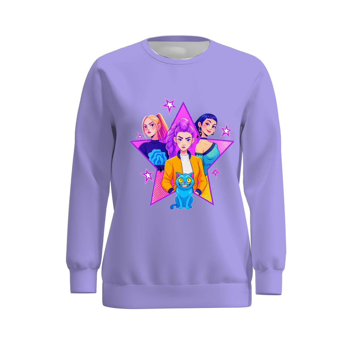 2025 Fall Mommy And Me Kpop Demon Hunter Print Sweatshirt