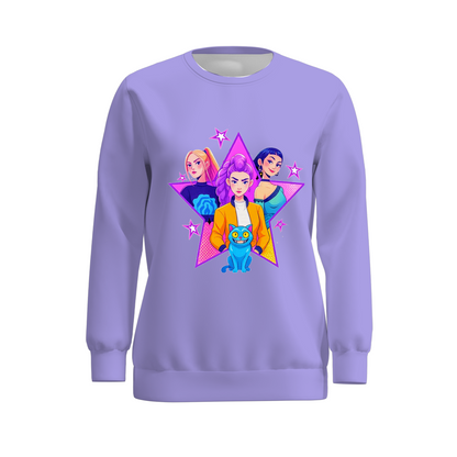 2025 Fall Mommy And Me Kpop Demon Hunter Print Sweatshirt