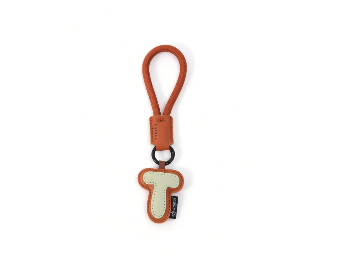 PU Leather 3D Letter A-Z Keychain, Bag & Backpack Charm