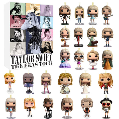 Christmas 2025 Taylor Swift Advent Calendar Blind Box Q-Version Acrylic Figures Set 24Pcs