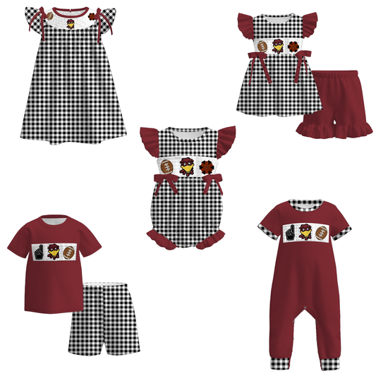 University of South Carolina Football Embroidered Matching Sibling Outfits