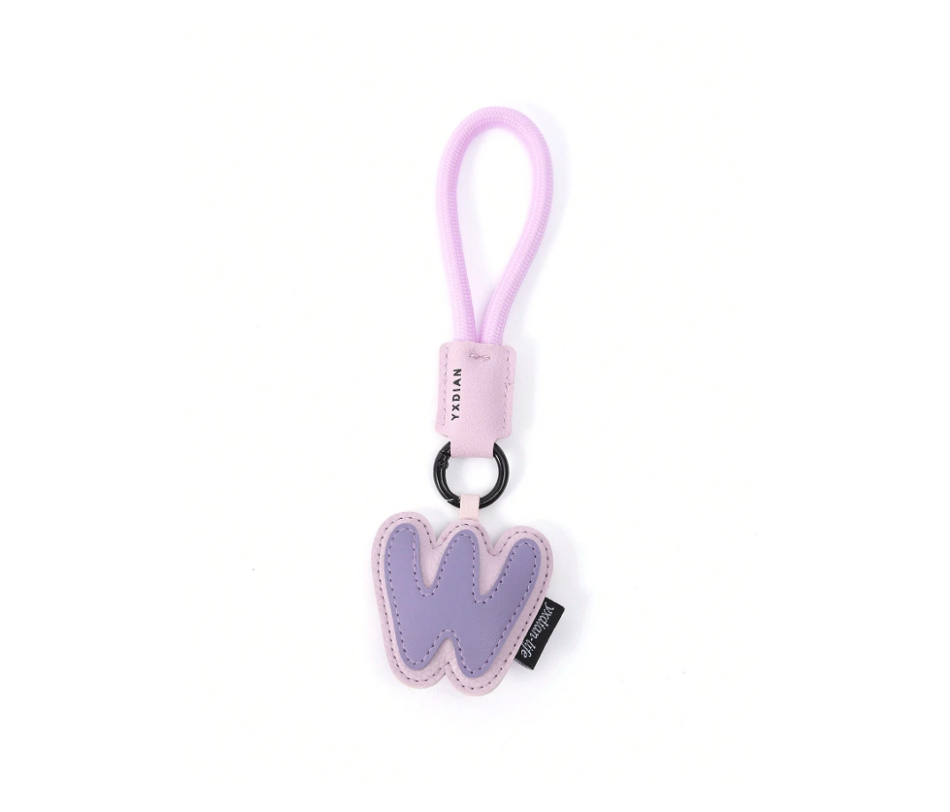 PU Leather 3D Letter A-Z Keychain, Bag & Backpack Charm