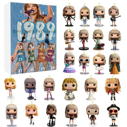 Christmas 2025 Taylor Swift Advent Calendar Blind Box Q-Version Acrylic Figures Set 24Pcs