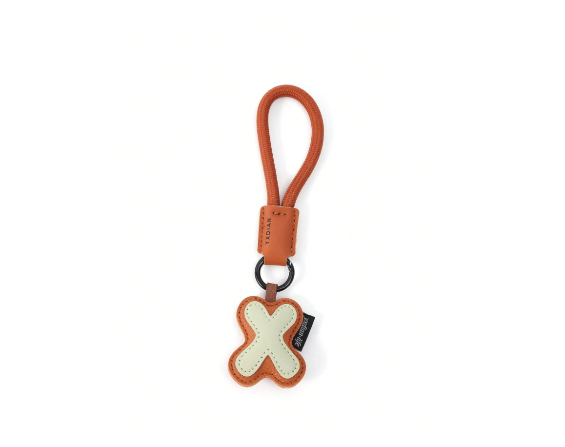 PU Leather 3D Letter A-Z Keychain, Bag & Backpack Charm