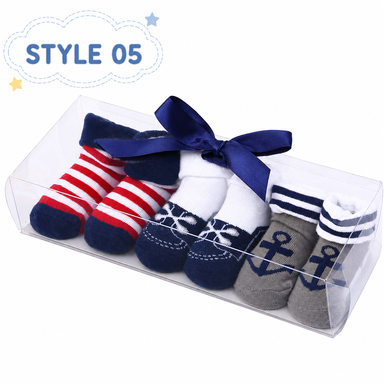 3-Pair Baby Socks Gift Set – Cute Bootie Socks for Boys & Girls