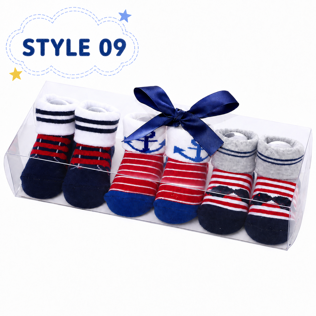 3-Pair Baby Socks Gift Set – Cute Bootie Socks for Boys & Girls