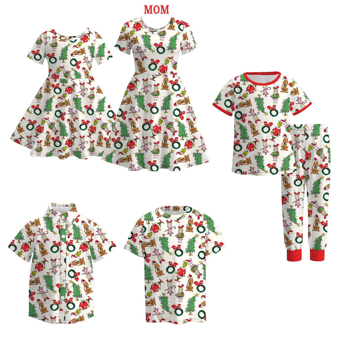 Christmas Family Matching Outfits – Holiday Print Set