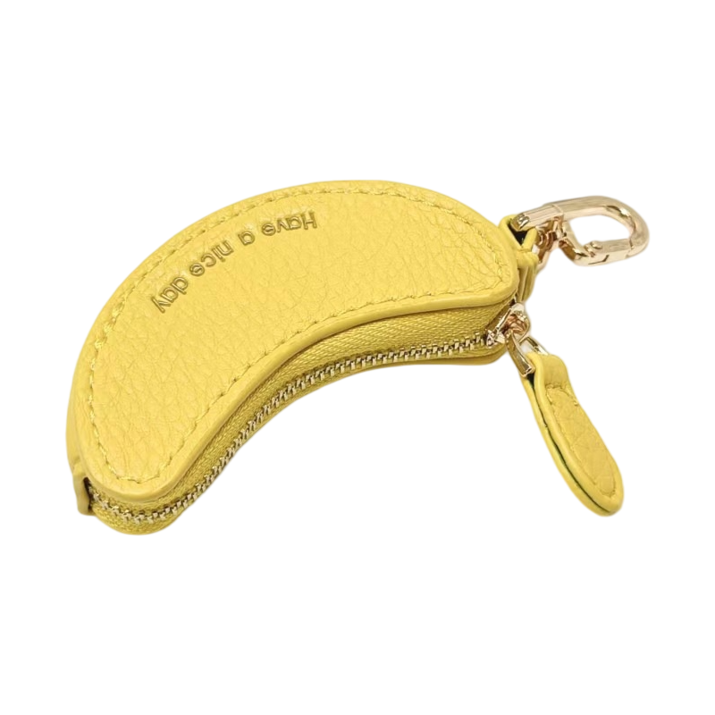 PU Leather Fruit-Shaped Mini Coin Pouch – Zipper Wallet Bag Charm