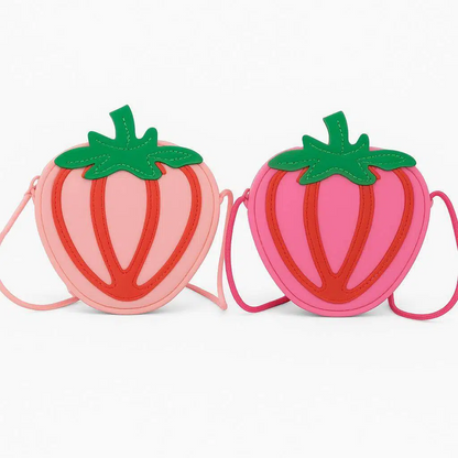 Kids Cartoon Strawberry PU Mini Crossbody Bag – Cute Shoulder Purse for Boys & Girls