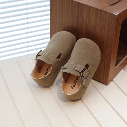 Kids’ Suede Comfort Buckle Strap Sandals – Spring & Summer Everyday Shoes