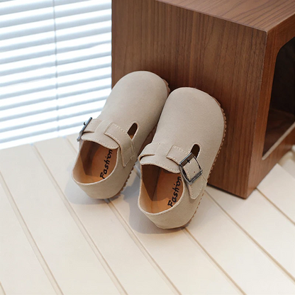 Kids’ Suede Comfort Buckle Strap Sandals – Spring & Summer Everyday Shoes