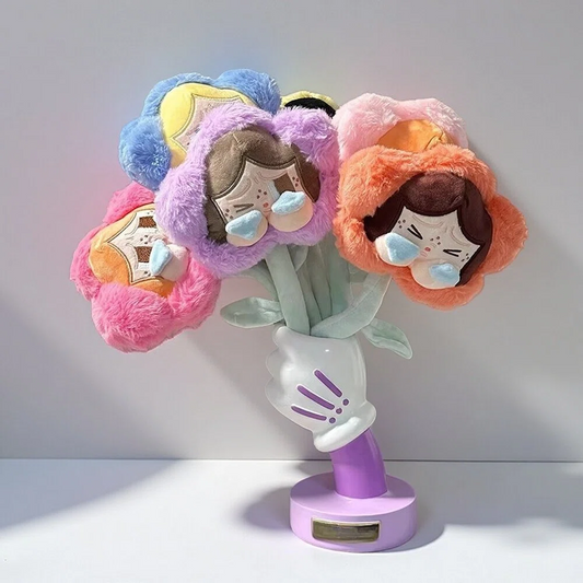 Cry Baby Doll Sunflower-style Plush Toy Single Stem Stuffed Flower Doll Gift (Not a Bouquet)