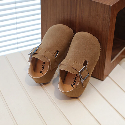 Kids’ Suede Comfort Buckle Strap Sandals – Spring & Summer Everyday Shoes