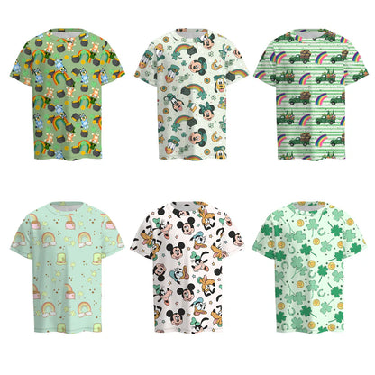 Boys St.Patrick's Day Cartoon Cute Short Sleeves Top
