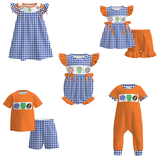 Florida Football Embroidered Matching Sibling Outfits