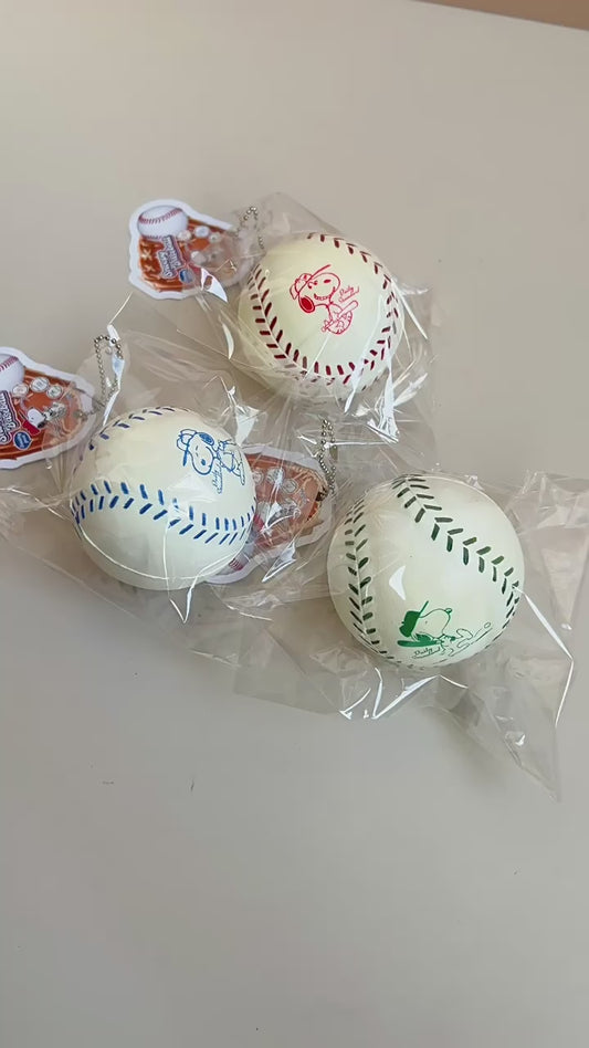 Cartoon Puppy Baseball Squishy Slow Rising PU Keychain Toy