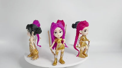 K-Pop Demon Hunters Figures Stage Costume 6 Styles Collectible Action Figure Mini Toy Ornaments
