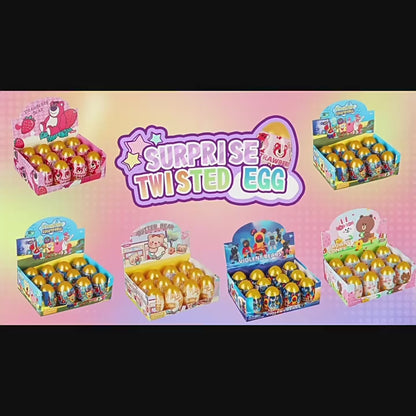 Surprise Egg Silicone Key Chain Blind Box Cute Cartoon Character Pendant