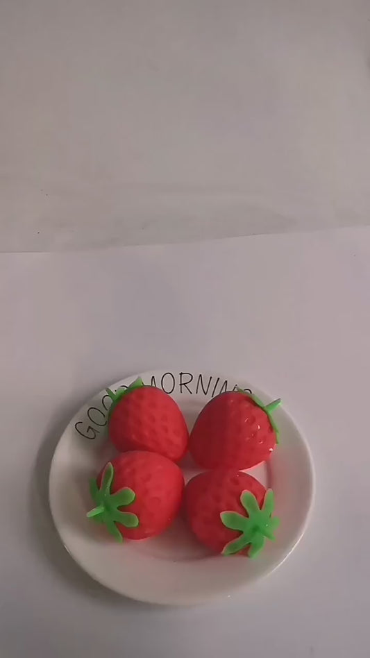 Simulation Strawberry Squishy Toy Slow Rising Stress Relief Squeeze Toy