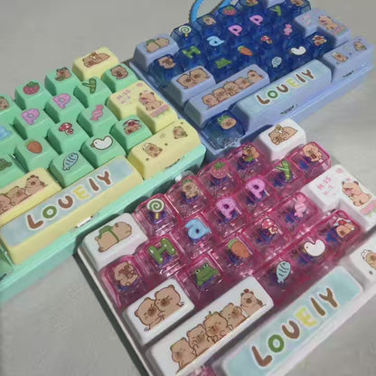 Back to School Keyboard Fidget Toy – Mini Mechanical Keyboard Stress Relief Toy, Colorful Keycap Sensory Toy (Multiple Styles)
