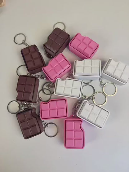 3D Printed Chocolate Bar Fidget Clicker Keychain & Bag Charm