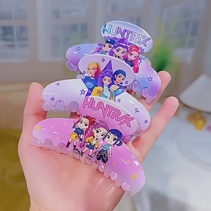K-Pop Demon Hunters Plastic Barrettes Hair Claw Clip Trendy Fan Merch Accessory