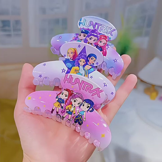 K-Pop Demon Hunters Plastic Barrettes Hair Claw Clip Trendy Fan Merch Accessory