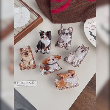 Cute Animal Hair Claw Clips – Cat & Dog Hair Accessories for Women & Girls, Novelty Gift