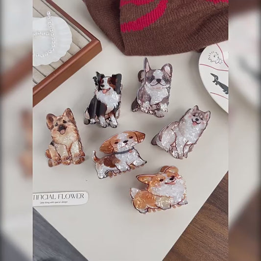 Cute Animal Hair Claw Clips – Cat & Dog Hair Accessories for Women & Girls, Novelty Gift