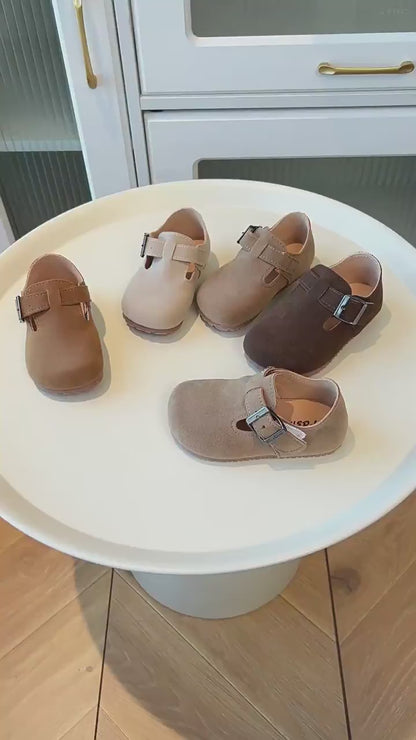 Kids’ Suede Comfort Buckle Strap Sandals – Spring & Summer Everyday Shoes